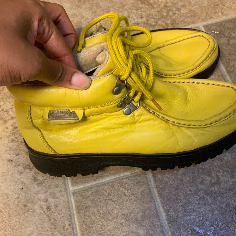 90s Vintage yellow boots